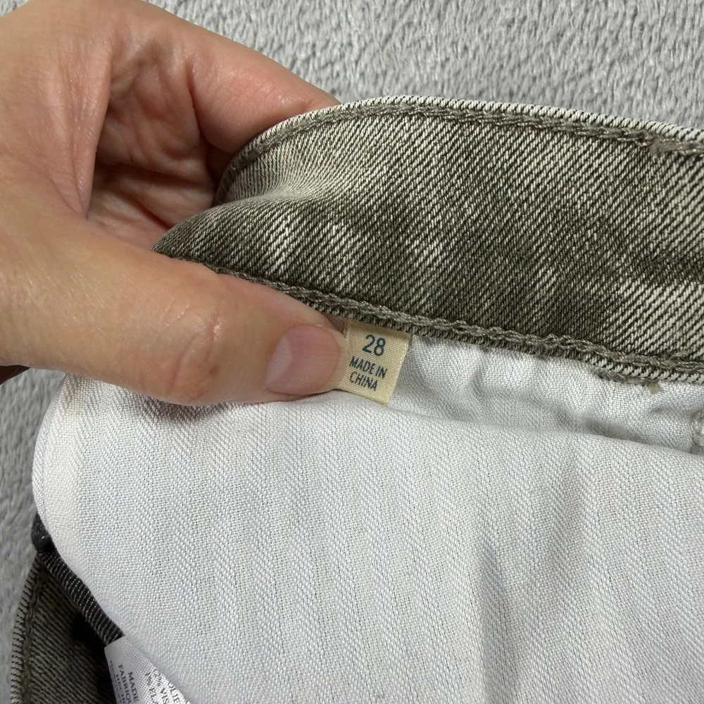 Faherty Jeans Womens 28x29 Gray Slim Straight Gray Sunwashed Denim WBS2506-OHW